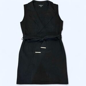 Sleeveless Wrap Blazer Dress/Vest